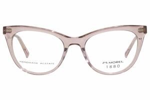 MOREL 1880 60124M PD06 CLEAR PINK CAT EYE EYEGLASSES 51-19-140 FRANCE